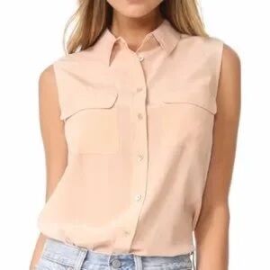 Equipment Sleeveless Blouse - Light Pink